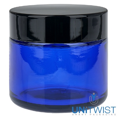 Bild Glastiegel 60ml blau mit Einlegedeckel UNiTWIST